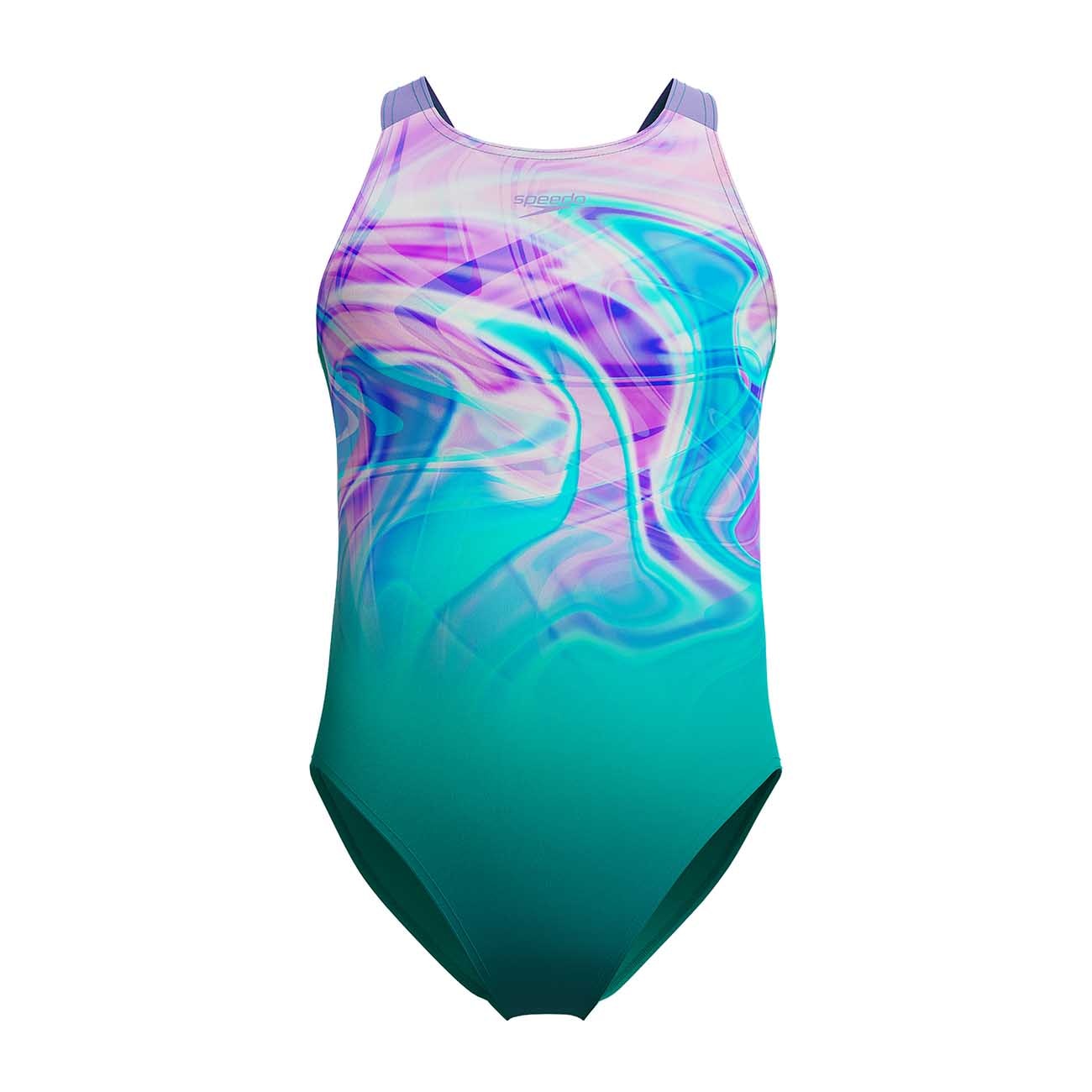 Bañador de natación para niños Printed Pulseback Speedo - Verde Verde-1