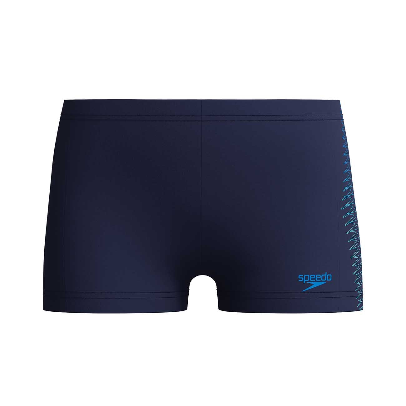 Bañador de natación niño Plastisol Placement Aquashort Speedo - Negro Azul-1