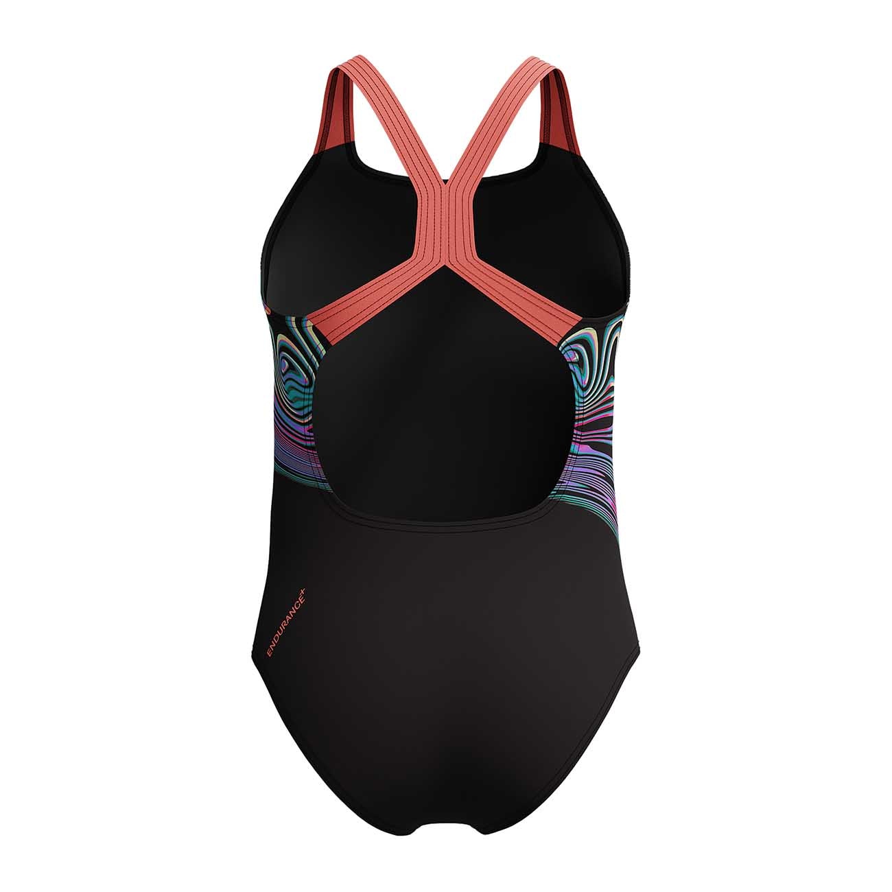 Bañador de natación para niños Digital Placement Powerback Speedo - Naranja Naranja-3