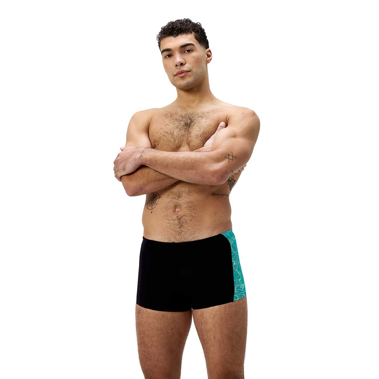 Speedo Bañador de natación para hombre Hyperboom Panel Aquashort Negro