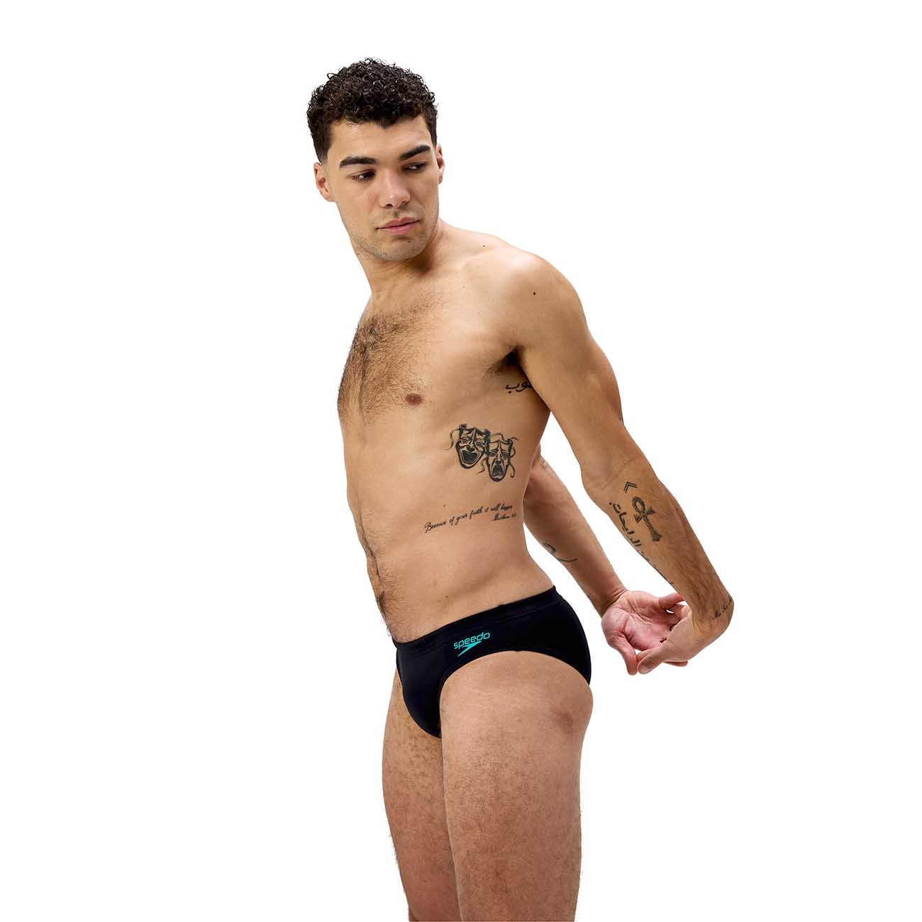 Speedo Bañador de natación para hombre Endurance+ Tech Panel 7cm Brief Negro