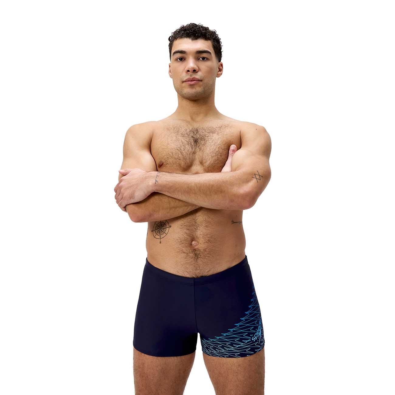 Bañador de natación para hombre Medley Logo Aquashort Speedo - Azul Azul-1