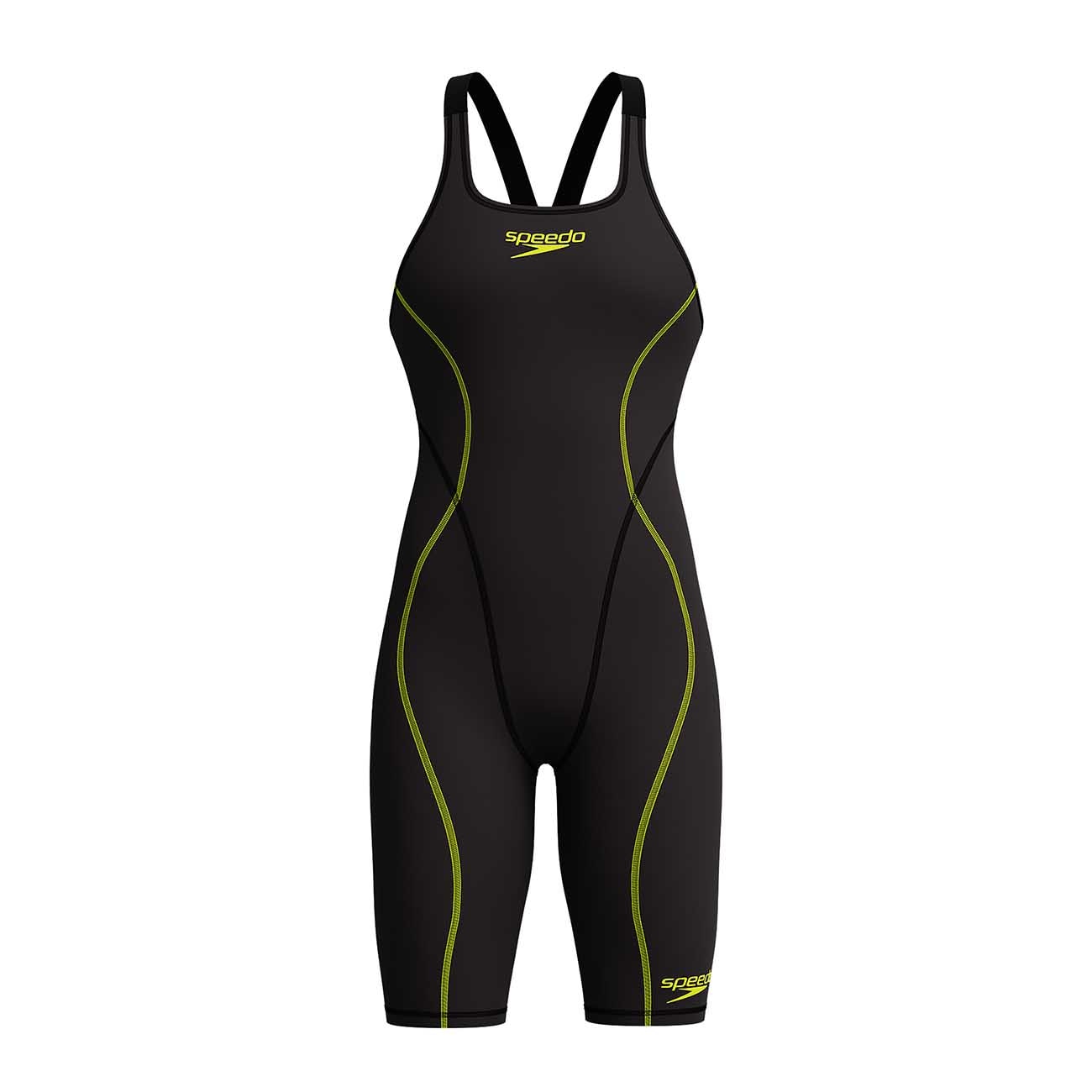 Imagen 0 de Bañador de natación para mujer Fastskin HyperSpark Solid Openback Kneeskin Speedo Negro