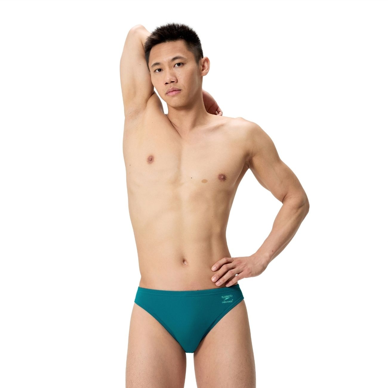 Bañador de natación para hombre Solid Brief Speedo - Verde Verde-1