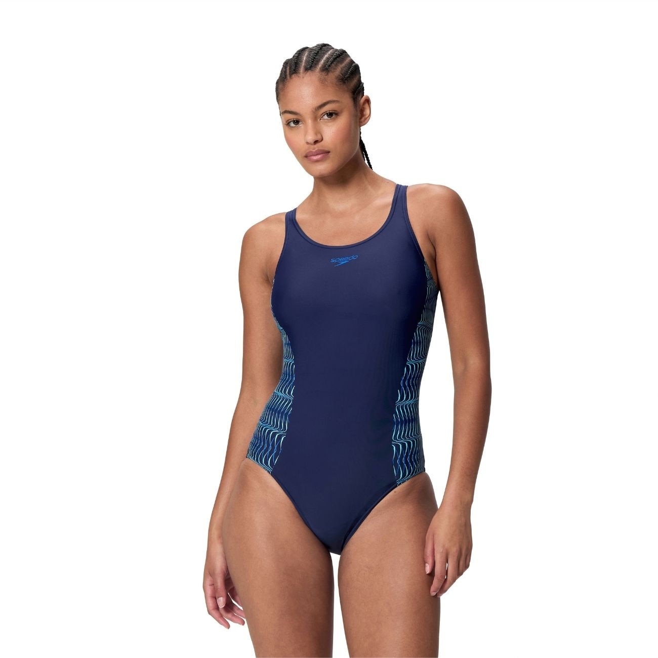 Imagen 1 de Bañador de natación para mujer Placement Muscleback Speedo Azul marino