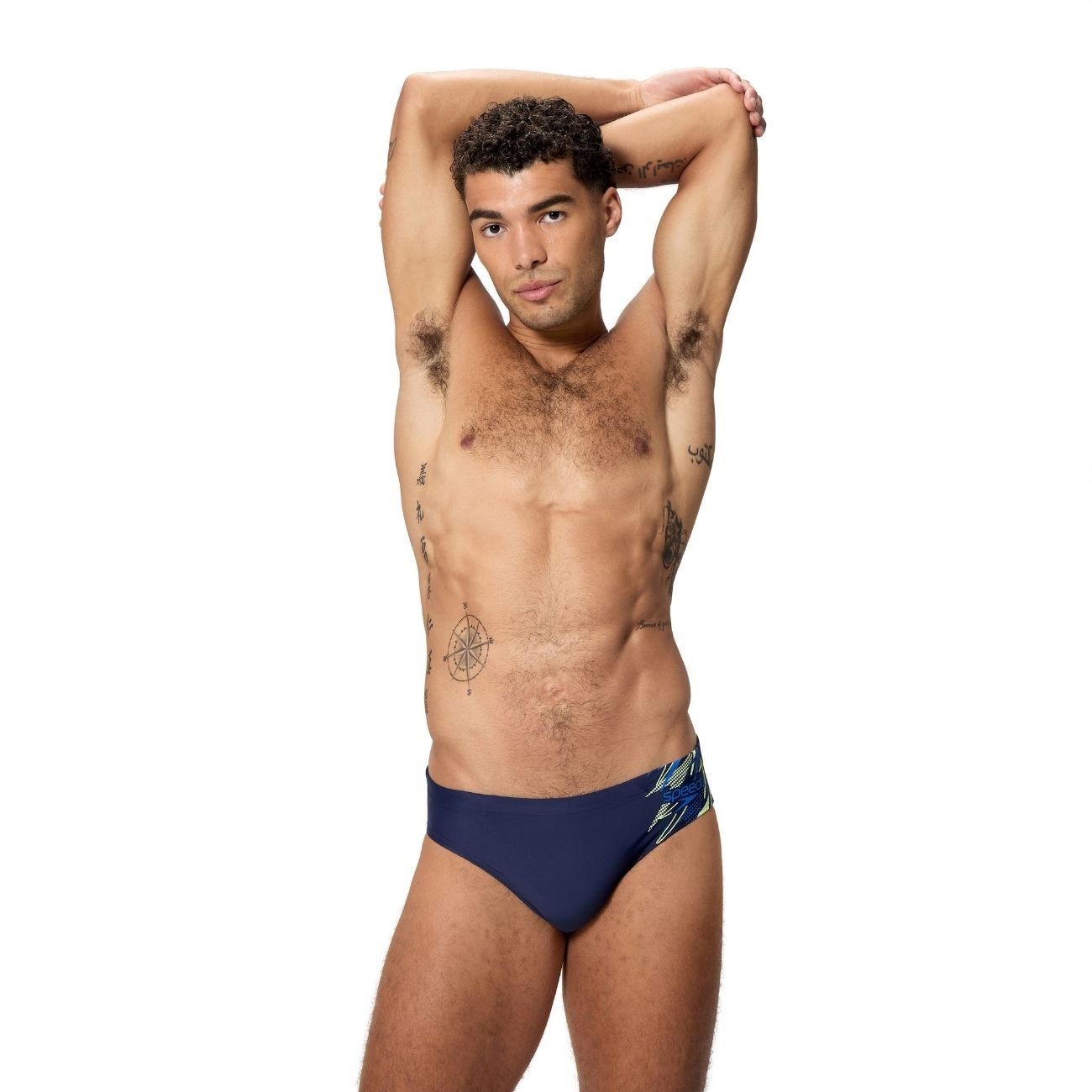 Bañador de natación para hombre Medly Logo Brief 7cm Speedo - Azul marino Azul marino-1