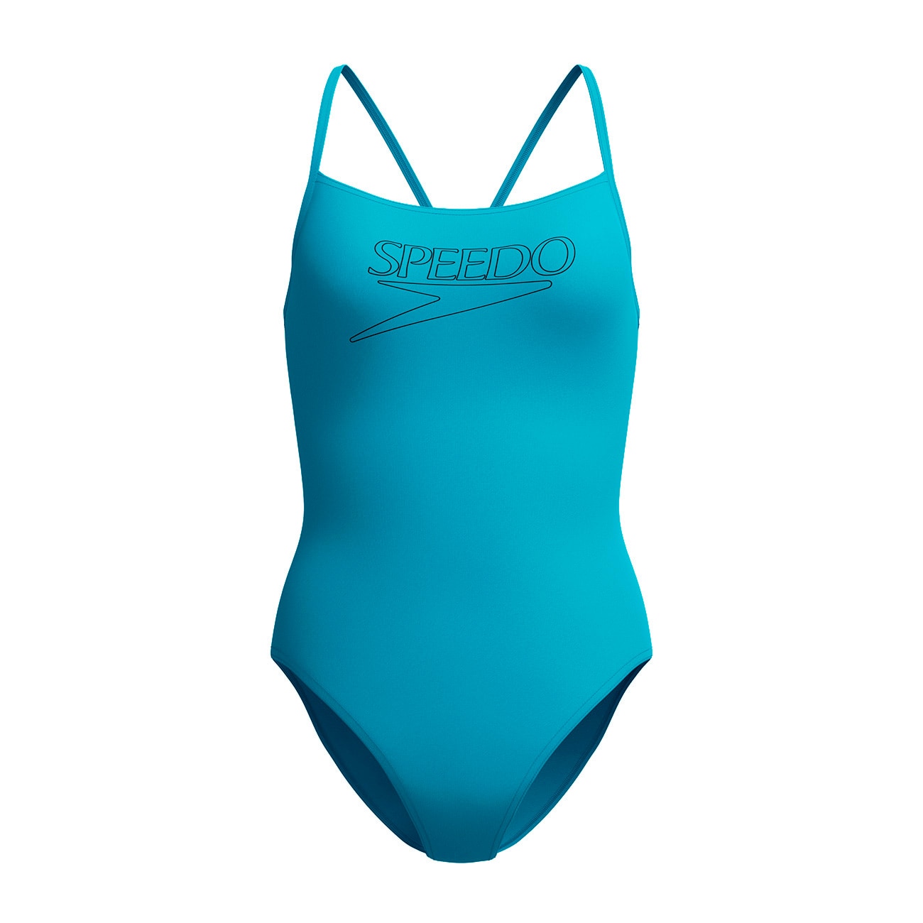 Speedo Bañador de natación para mujer Endurance+ Logo Thin Strap One Piece Azul claro
