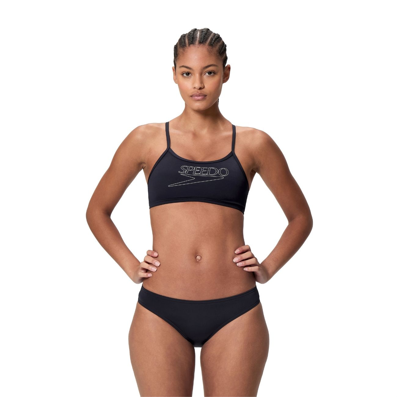 Bikini de natación para mujer Endurance+ Logo Thin Strap Two Piece Speedo - Gris oscuro Gris oscuro-1