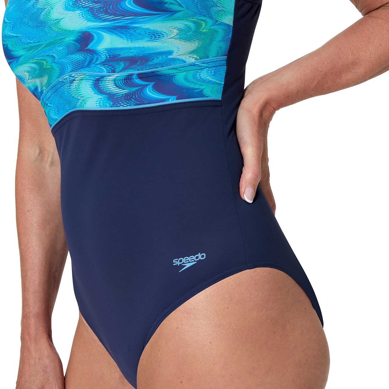 Bañador de natación para muejr Print Contour Eclipse One Piece Speedo - Azul marino Azul marino-2