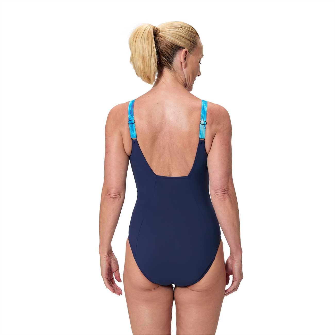 Bañador de natación para muejr Print Contour Eclipse One Piece Speedo - Azul marino Azul marino-3