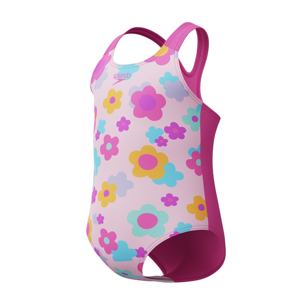 Bañador de natación para bebés Print Racerback One Piece Speedo - Rosa Rosa-2