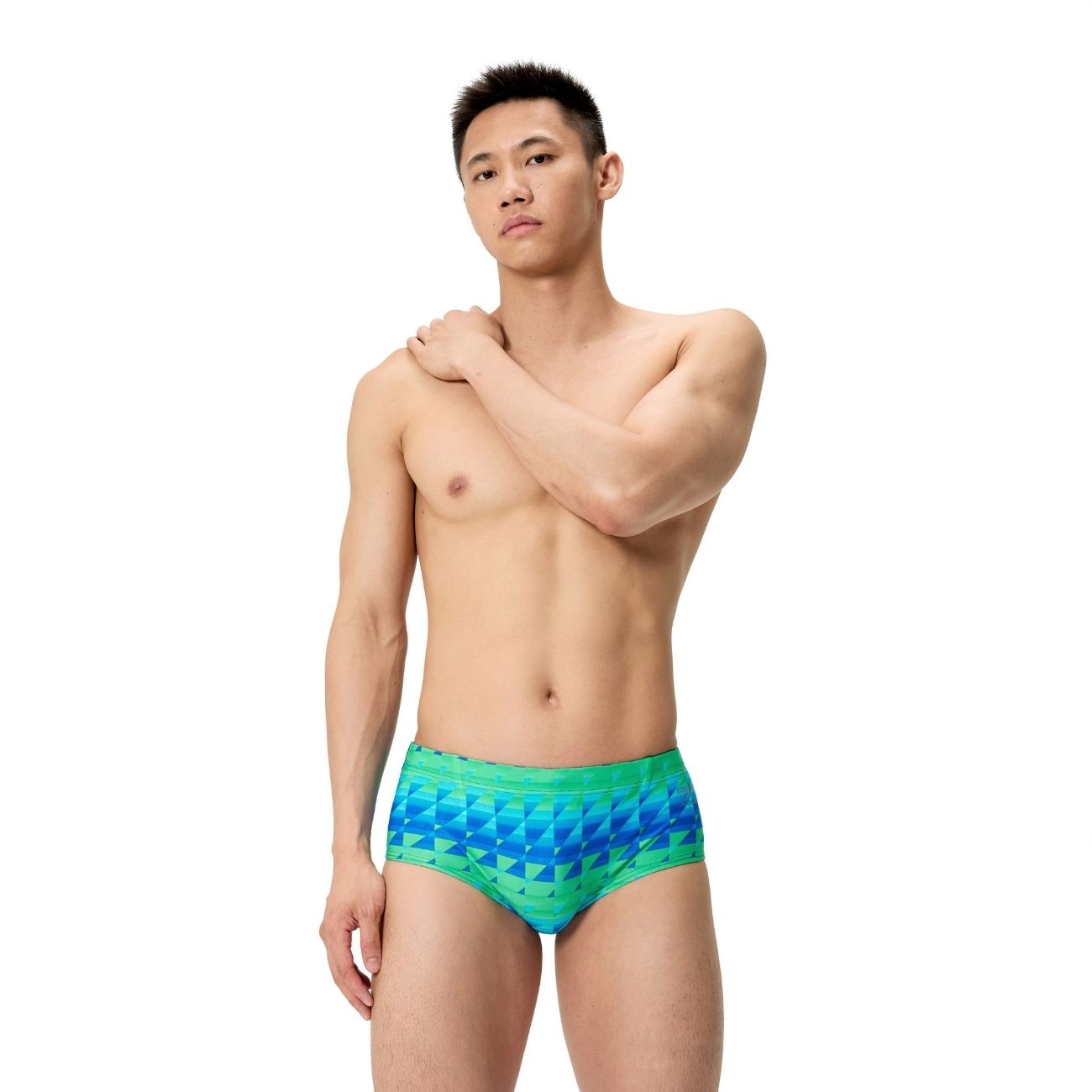 Speedo Bañador de natación para hombre Male Printed 13cm Brief Azul