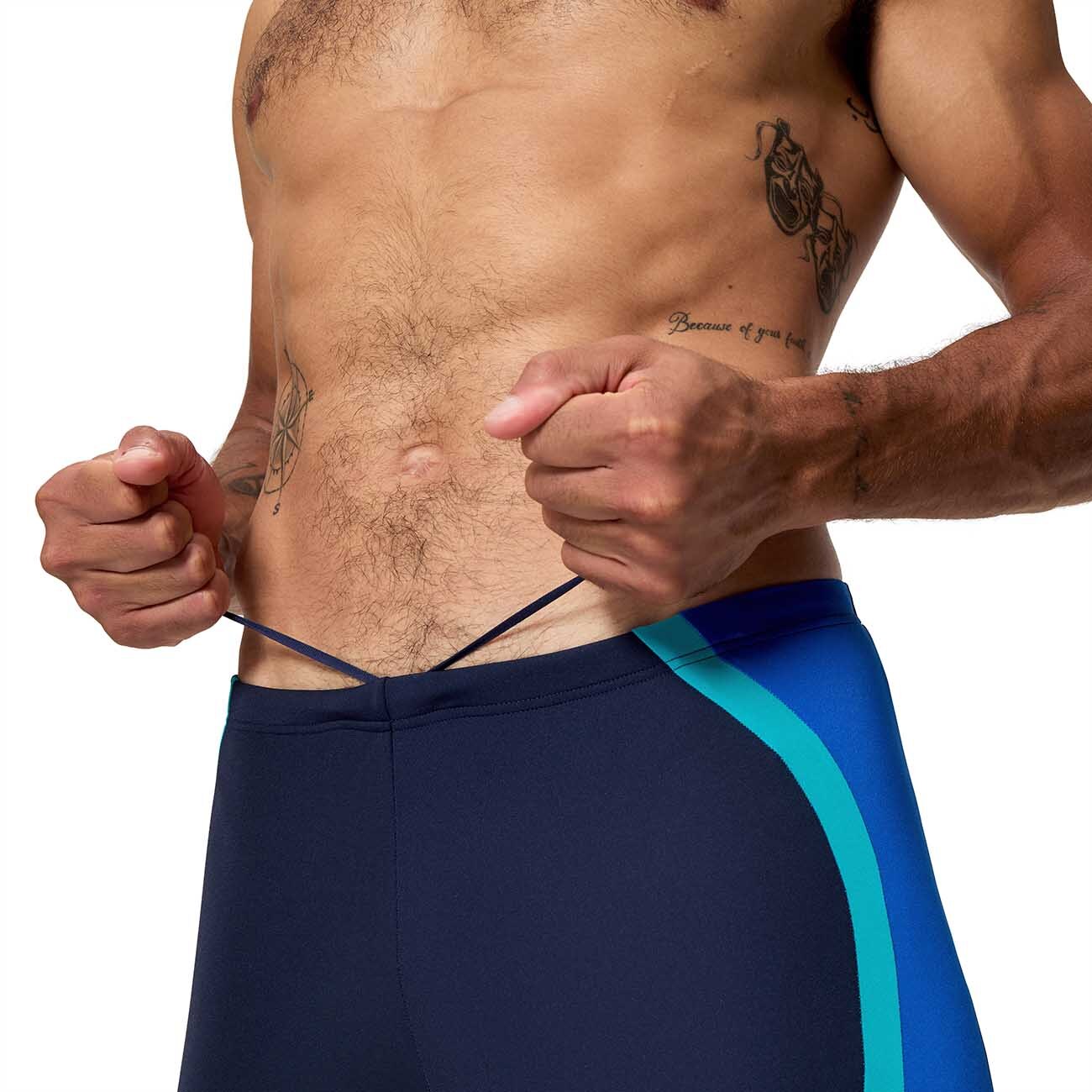 Bañador de natación para hombre Solid Splice Jammer Speedo - Azul marino Azul marino-2