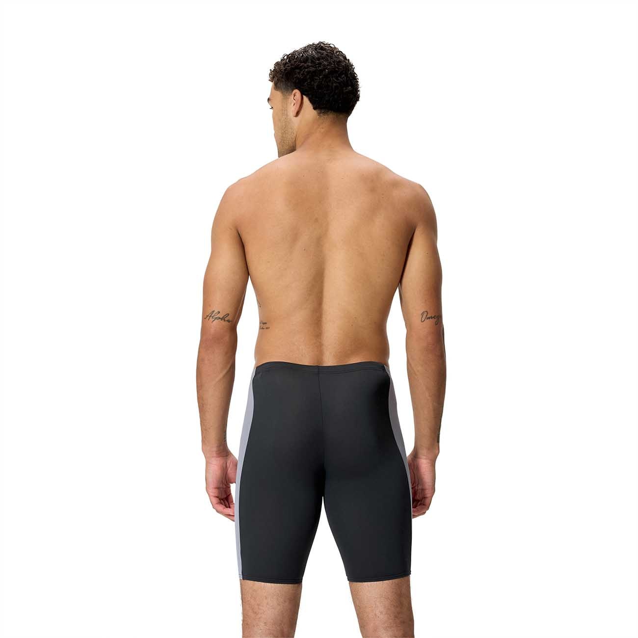 Bañador de natación para hombre Solid Splice Jammer Speedo - Negro / Gris Negro / Gris-3