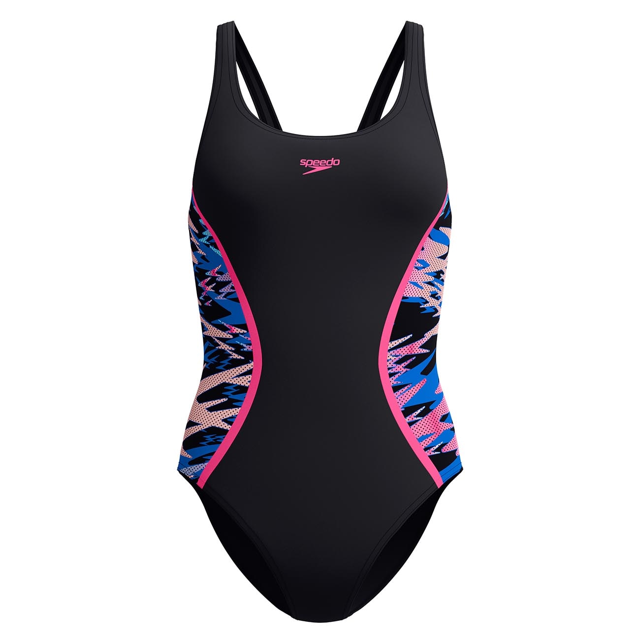 Bañador de natación para mujer Hyperboom Splice Muscleback One Piece Speedo - Rosa Rosa-1