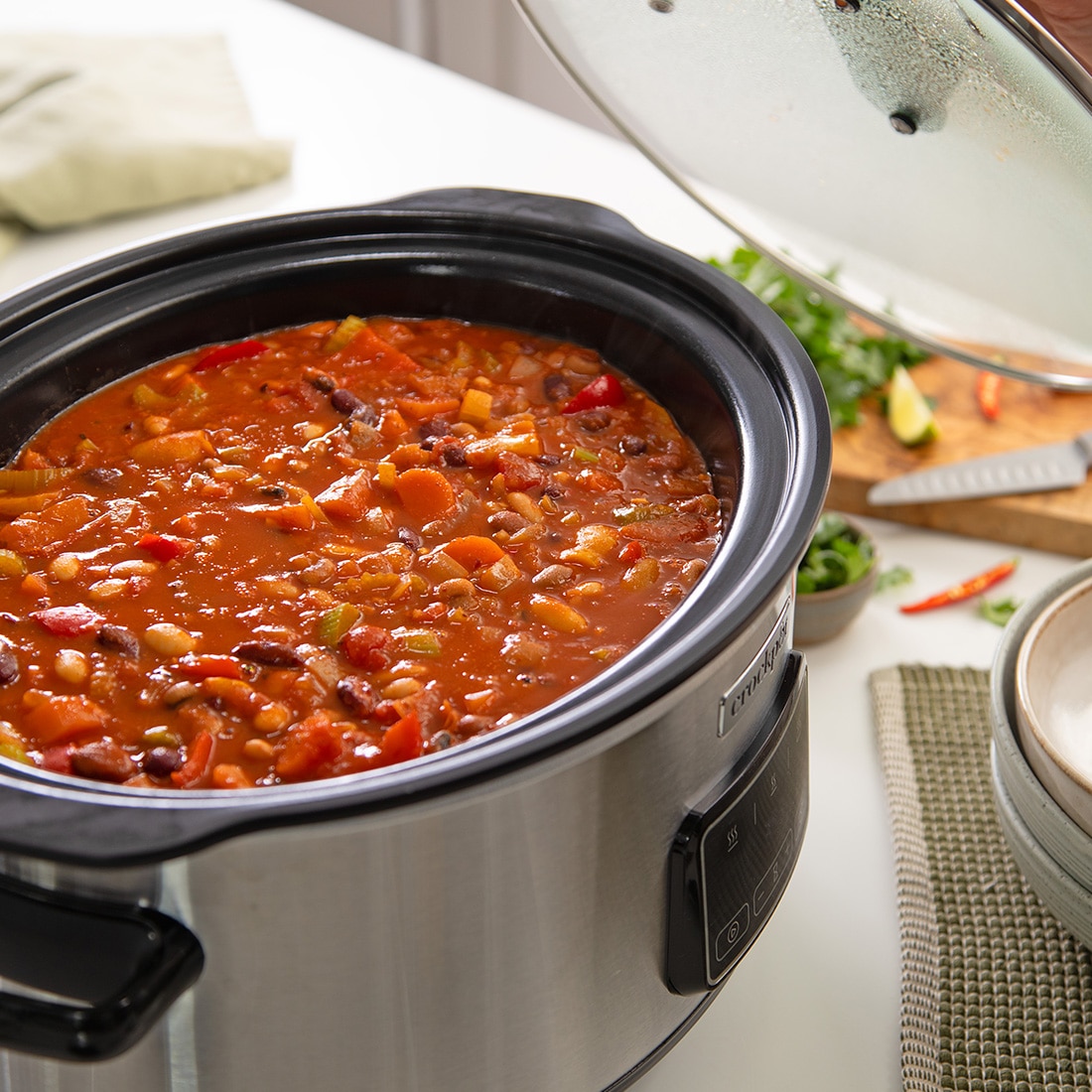 Olla eléctrica de cocción lenta CrockPot Sizzle & Stew y 3.5 L - Gris Gris-2