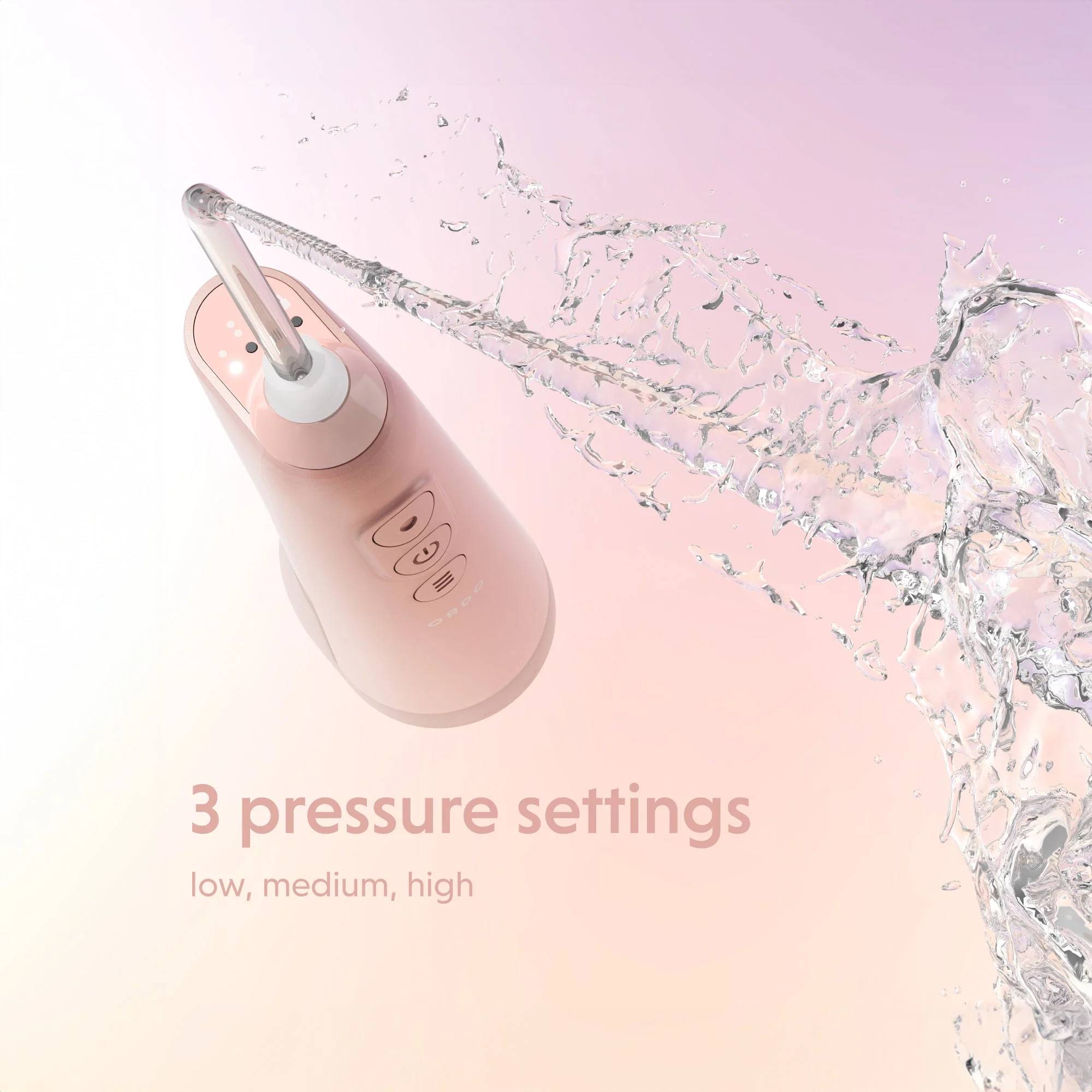 Imagen 3 de Irrigador dental Ordo Hydro Sonic Water Flosser color rosa tecnología sónica - Rosa Rosa
