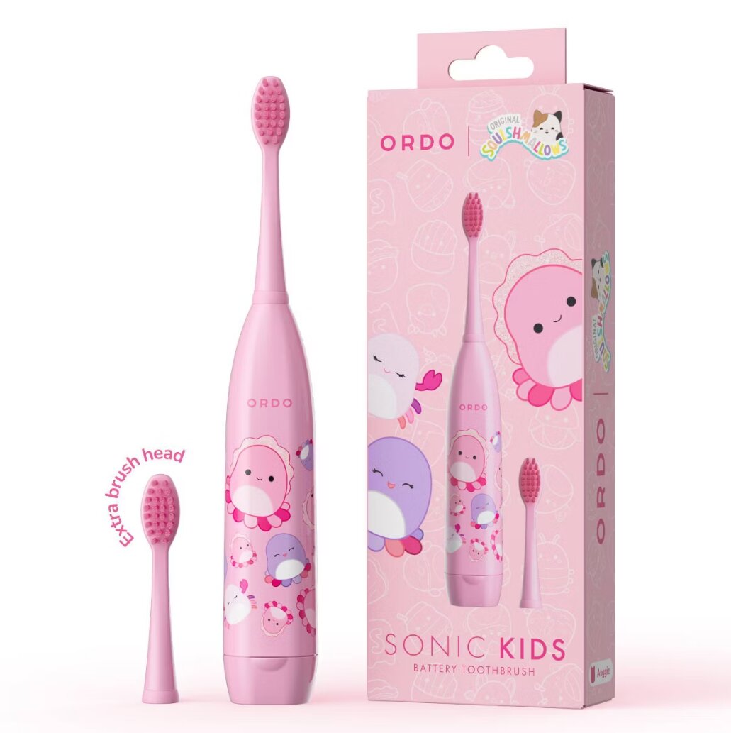 Imagen 0 de Cepillo de dientes eléctrico Ordo Sonic Kids Squishmallows Auggie con batería uso infantil Rosa