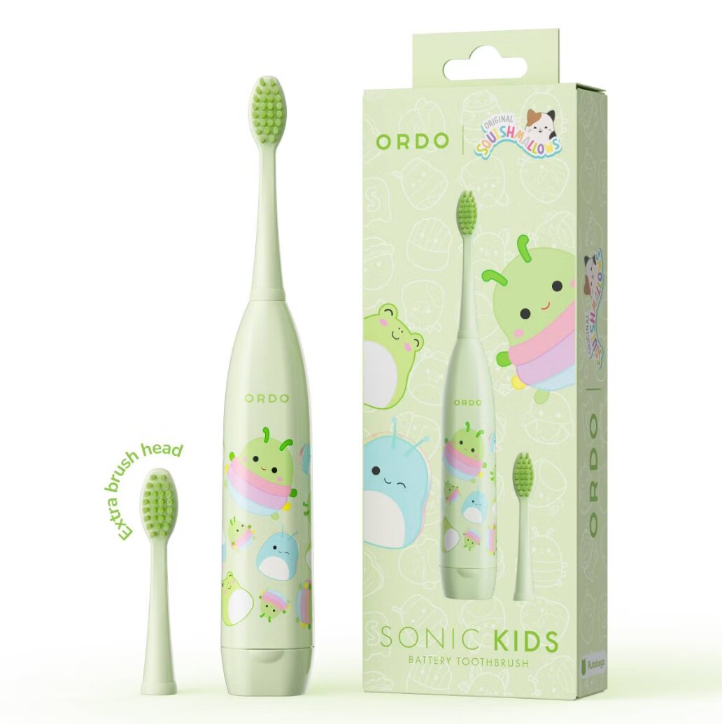 Imagen 0 de Cepillo de dientes eléctrico Ordo Sonic Kids Squishmallows Rutabaga con batería uso infantil Verde