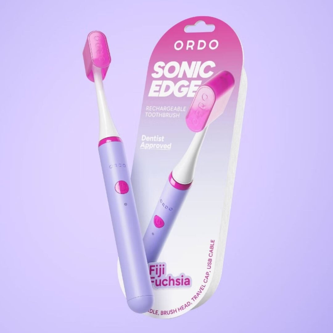 Imagen 2 de Cepillo de dientes eléctrico Ordo Sonic Edge morado con tecnología sónica y recargable - Morado Morado