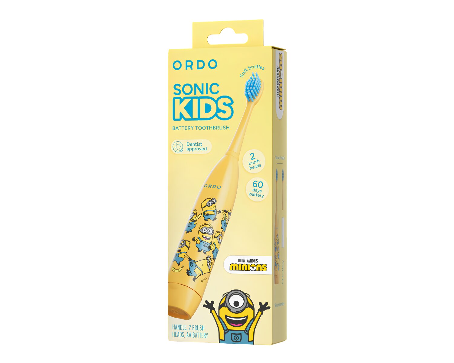 Imagen 2 de Cepillo de dientes eléctrico Ordo Minions Sonic Kids Amarillo Sónico y hasta 60 días de autonomía - Amarillo Amarillo