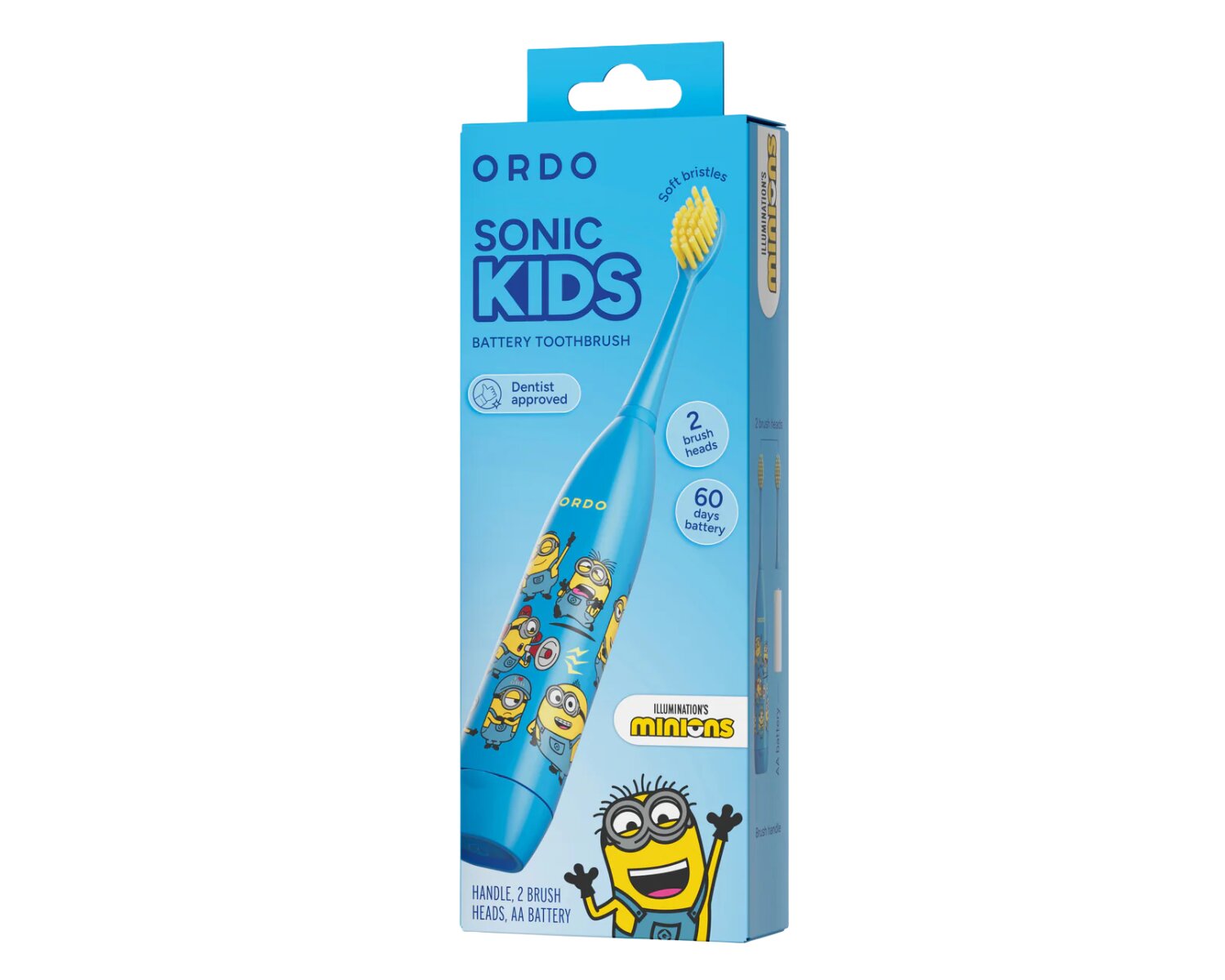 Cepillo de dientes eléctrico Ordo Minions Sonic Kids Azul Sónico y hasta 60 días de autonomía - Azul Azul-2