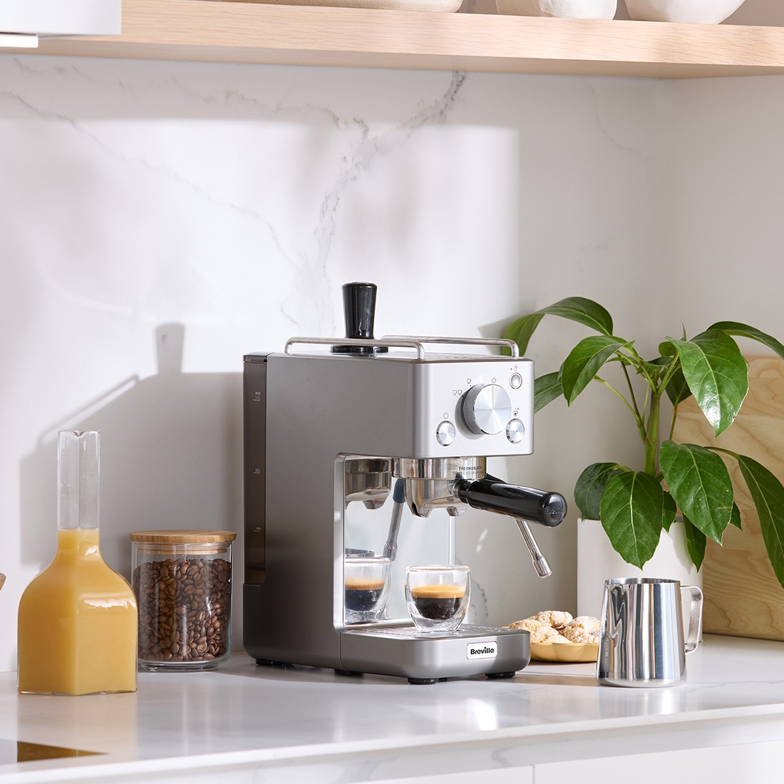 Cafetera espresso manual Breville Slimline - Gris Gris-5