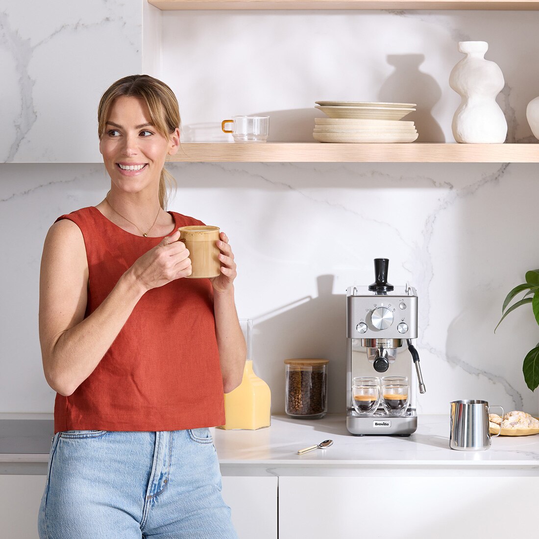 Cafetera espresso manual Breville Slimline - Gris Gris-6