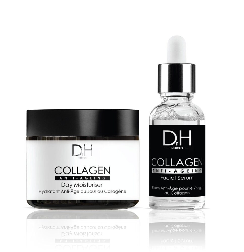Imagen 0 de Pack de sérum facial de colágeno y crema hidratante de día Dr H 700