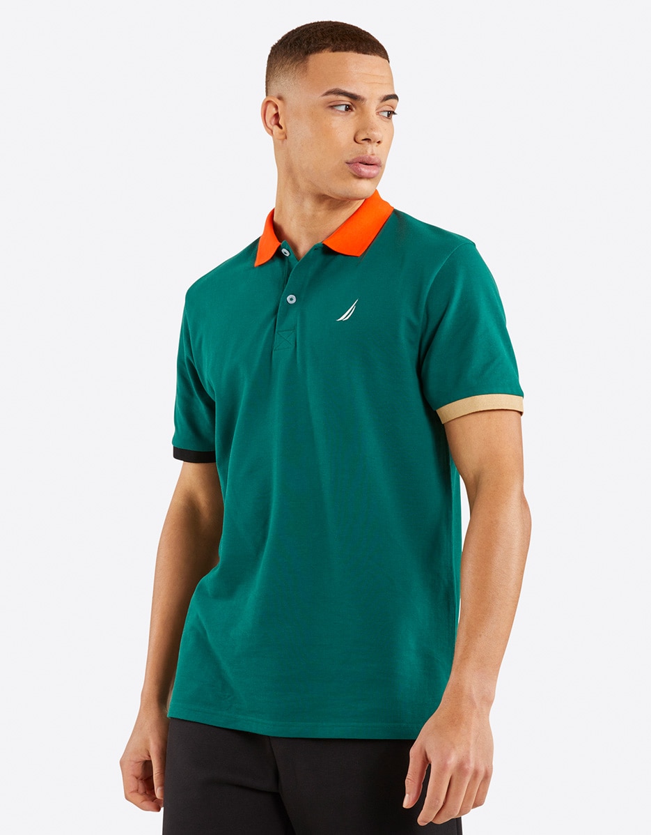 Imagem 0 de Polo de Piqué em Preto de Manga Curta