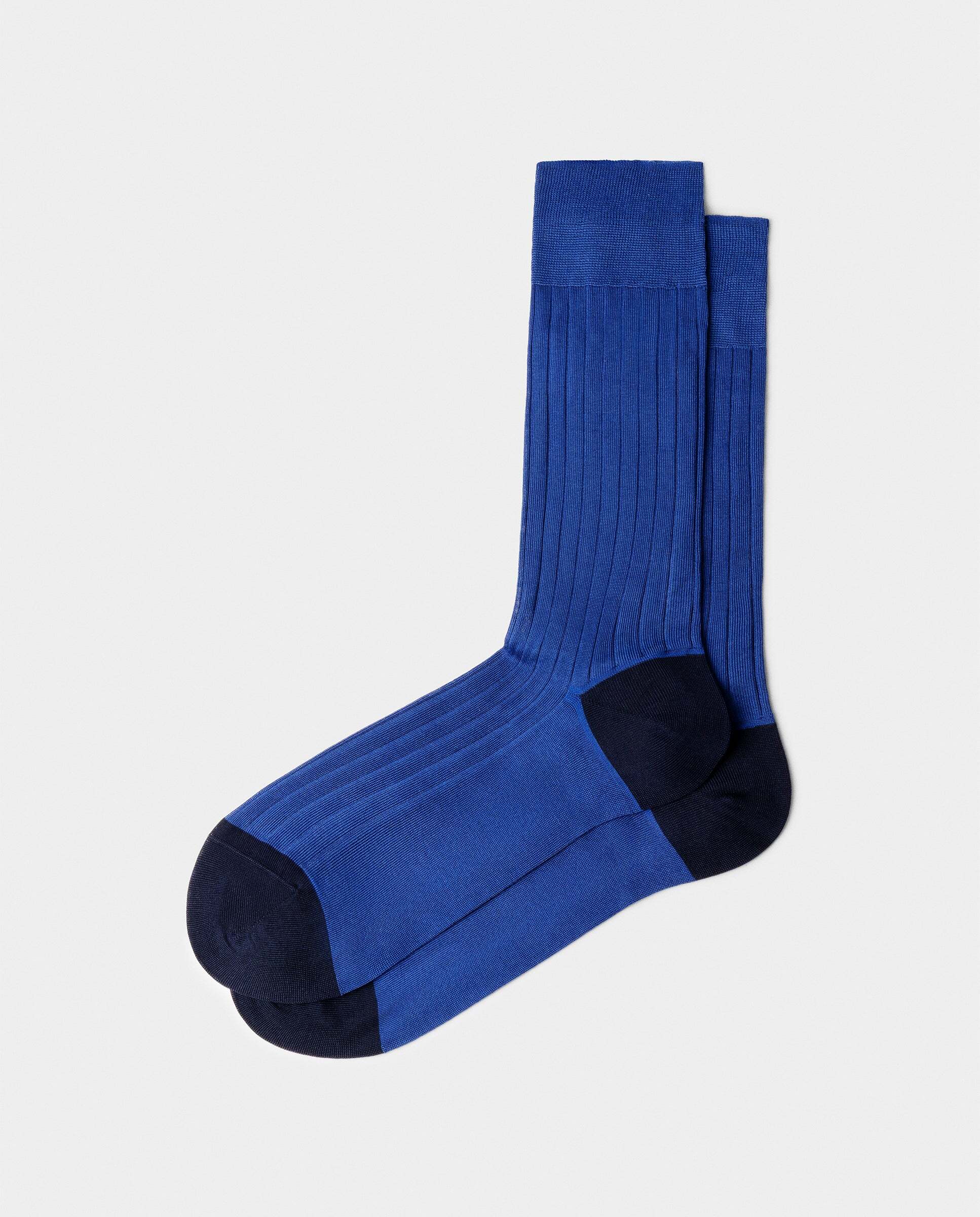 Calcetines cortos de algodón mercerizado - Hackett - Azul Azul-1