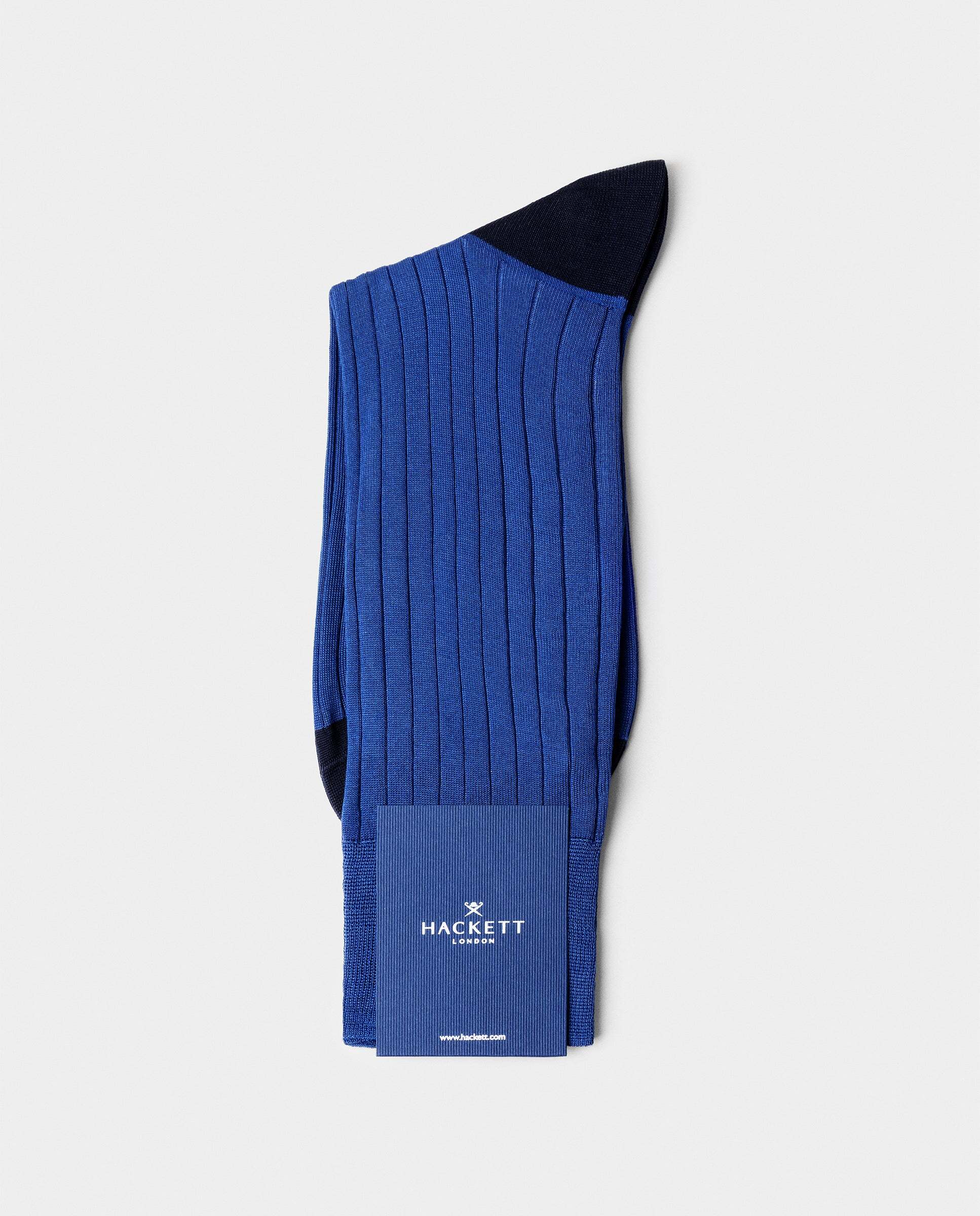 Calcetines cortos de algodón mercerizado - Hackett - Azul Azul-3