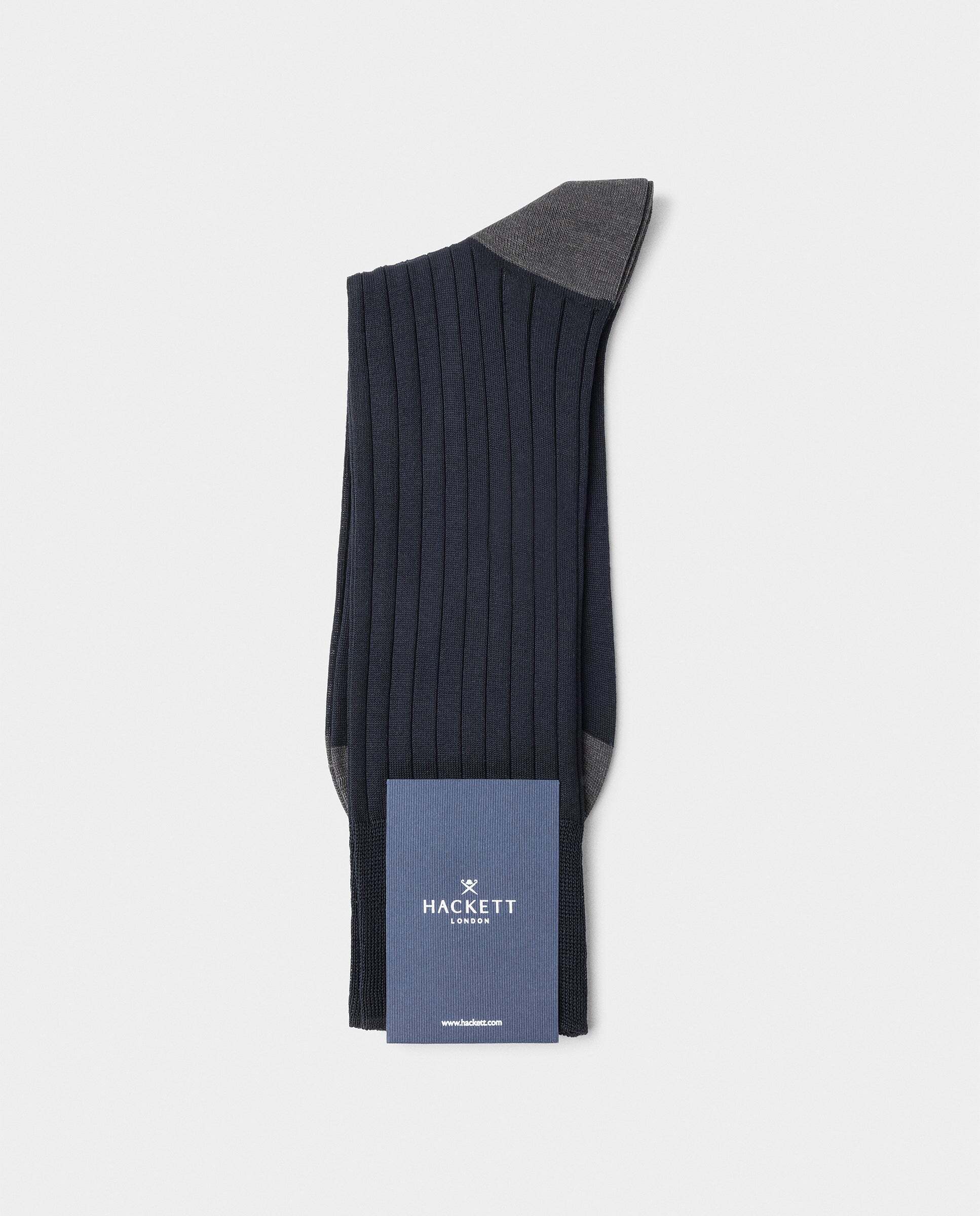 Calcetines cortos de algodón mercerizado - Hackett - Verde Azul marino-3