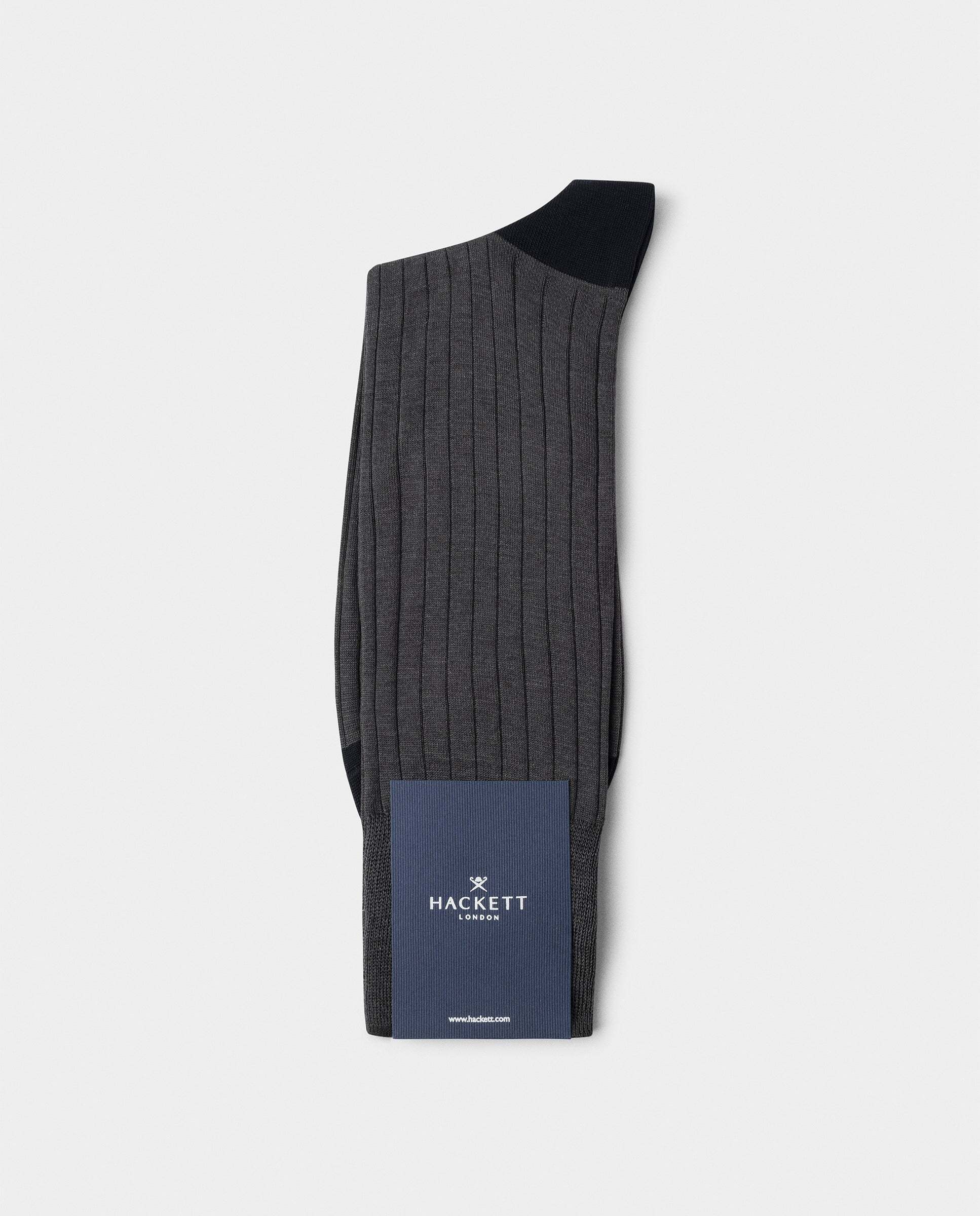 Calcetines cortos de algodón mercerizado - Hackett - Gris oscuro Gris oscuro-3