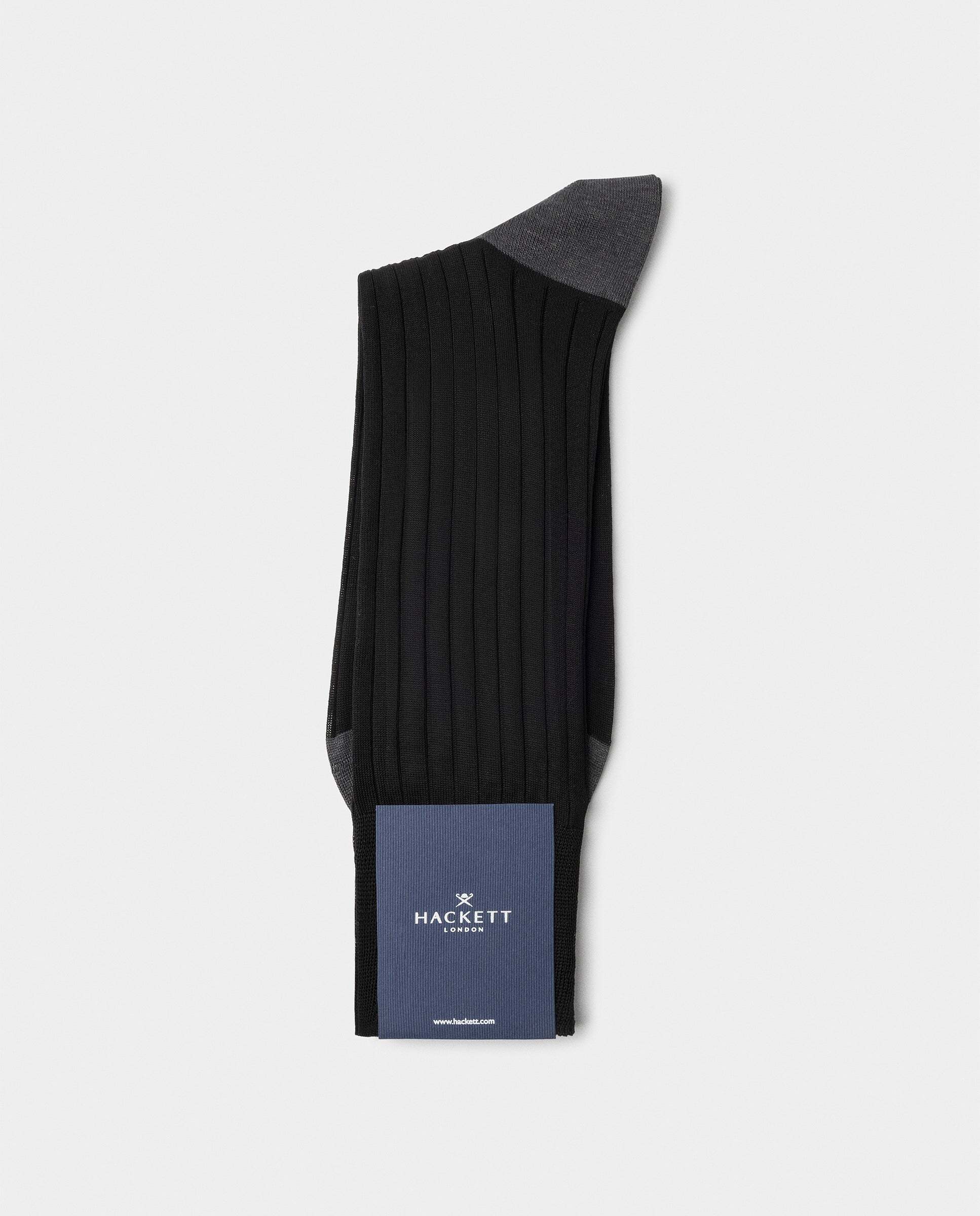 Calcetines cortos de algodón mercerizado - Hackett - Negro Negro-3