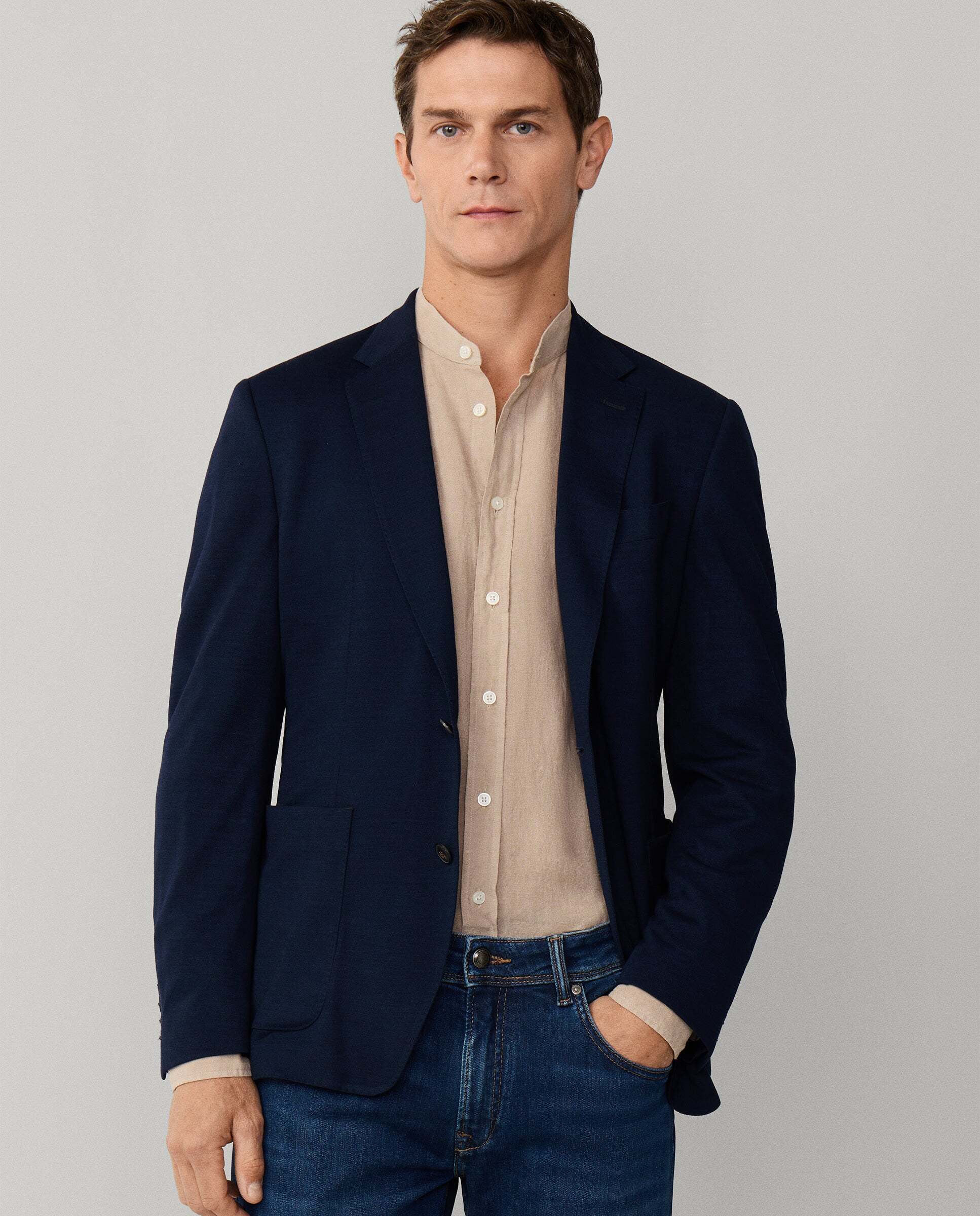 Hackett - Americana de hombre piqué ultraligera.