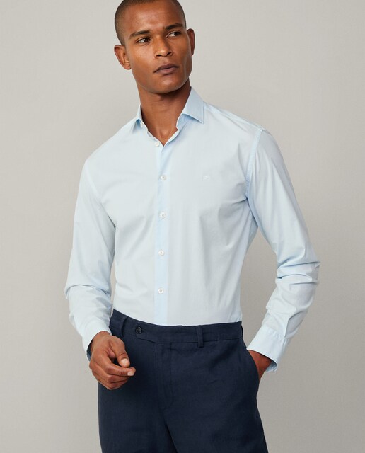 Imagen 0 de Camisa popelín de hombre tailored fit teñida en prenda