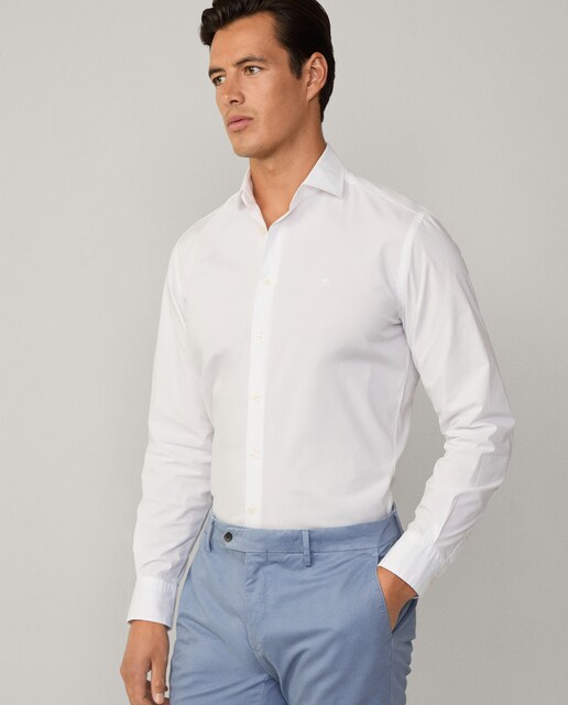 Imagen 0 de Camisa popelín de hombre tailored fit teñida en prenda