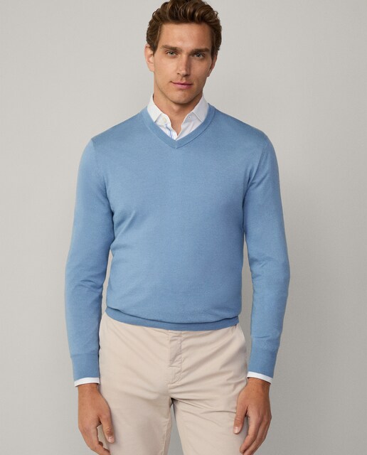 Imagen 0 de Jersey de hombre cuello pico con coderas
