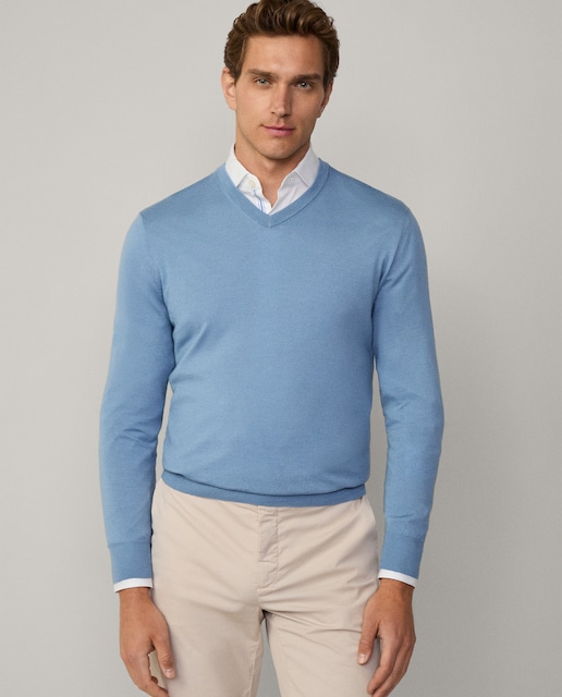 Imagen 0 de Jersey de hombre cuello pico con coderas