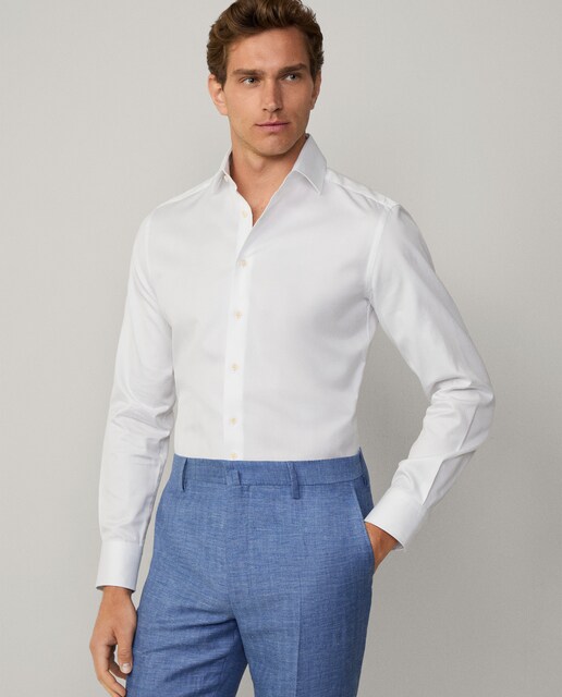 Imagen 0 de Camisa de hombre tailored fit en tejido de espiga