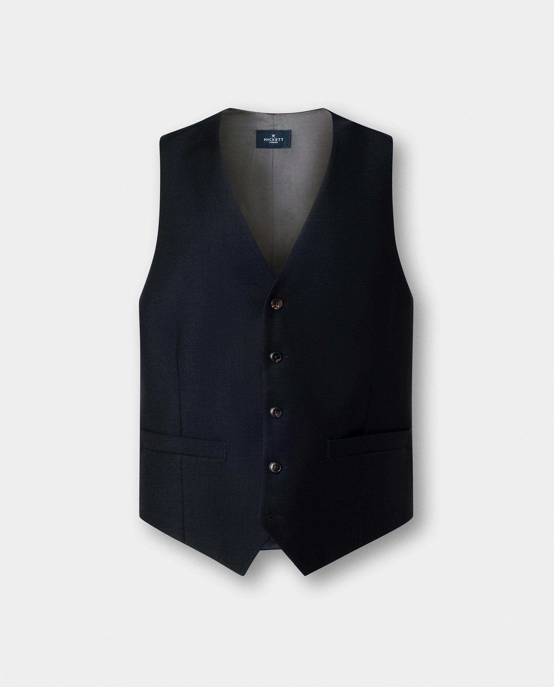 Chaleco de lana - Hackett - tejido en inglaterra - Azul Azul-10
