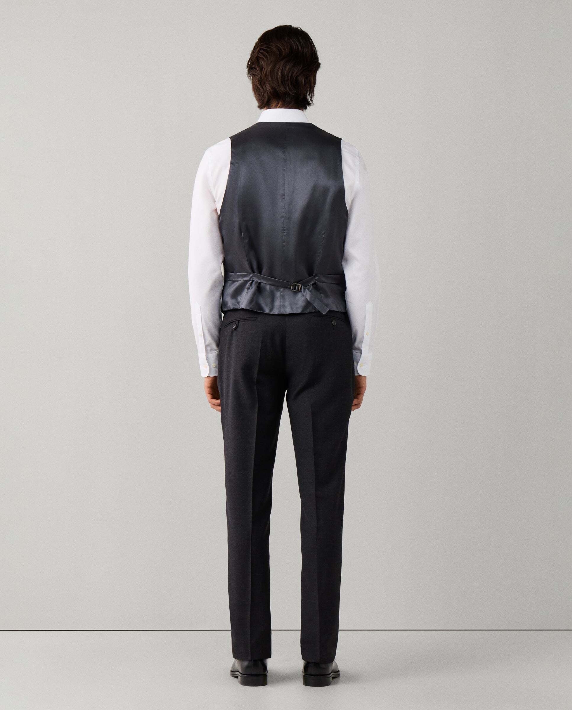 Chaleco de lana - Hackett - tejido en inglaterra - Gris Gris-3