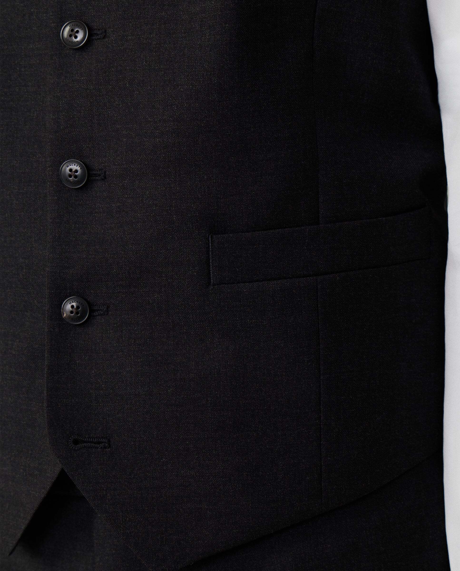 Chaleco de lana - Hackett - tejido en inglaterra - Gris Gris-5