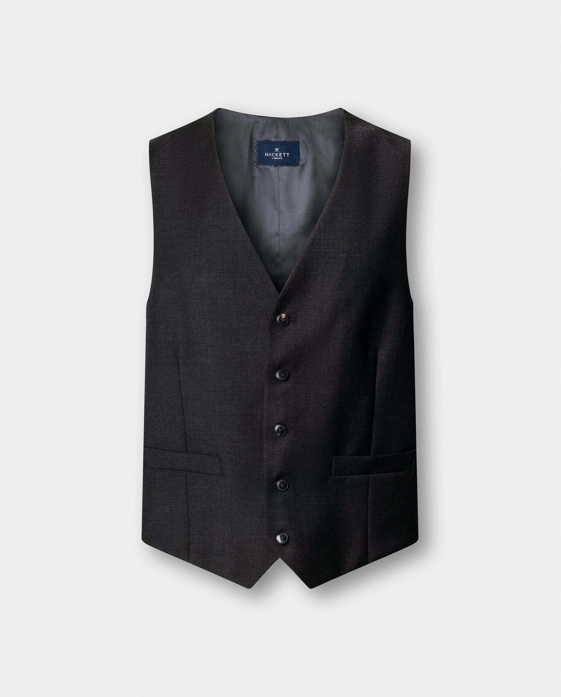 Chaleco de lana - Hackett - tejido en inglaterra - Gris Gris-10
