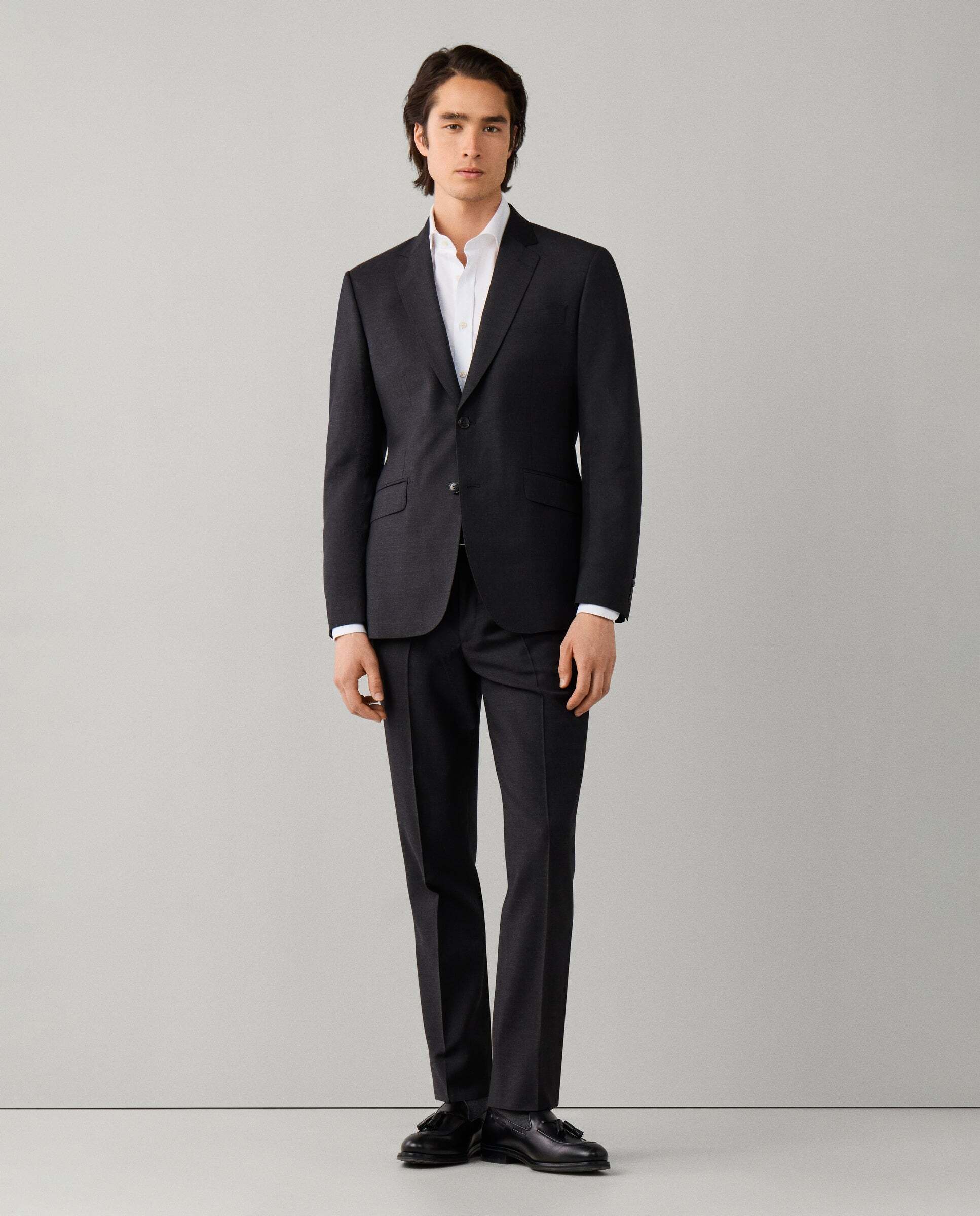 Americana de lana - Hackett - tejida en inglaterra - Gris Gris-2