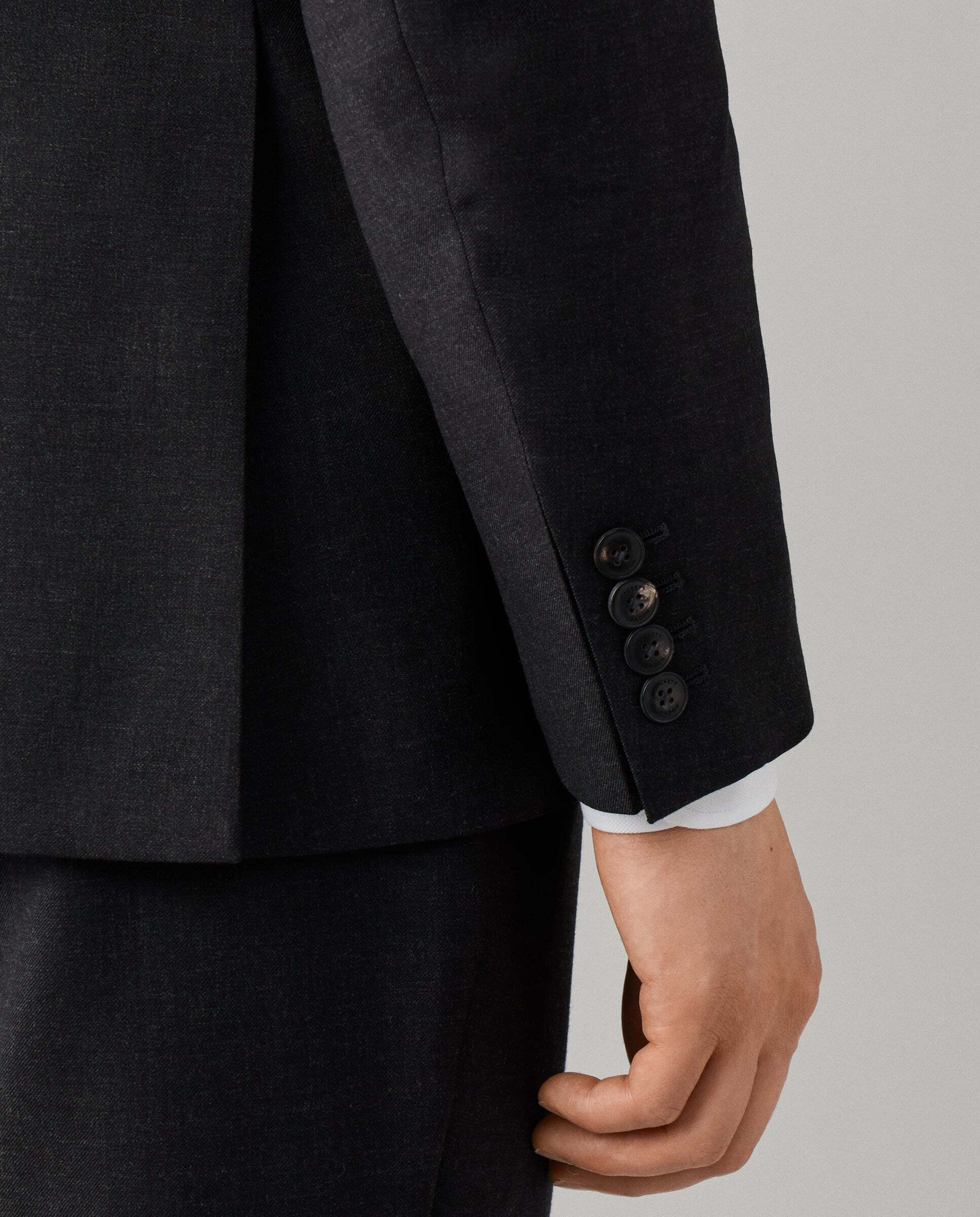 Americana de lana - Hackett - tejida en inglaterra - Gris Gris-5
