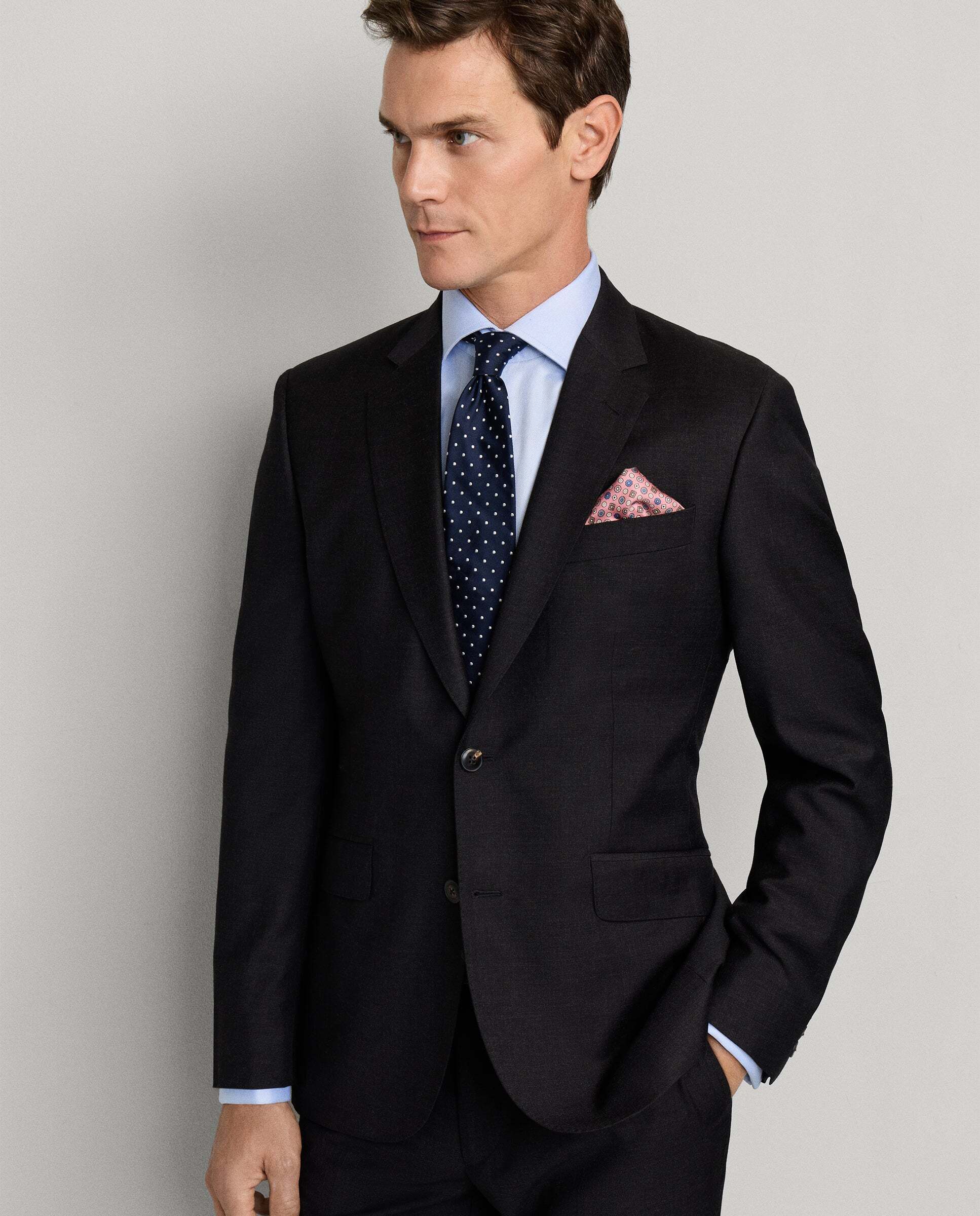 Americana de lana - Hackett - tejida en inglaterra - Gris Gris-9