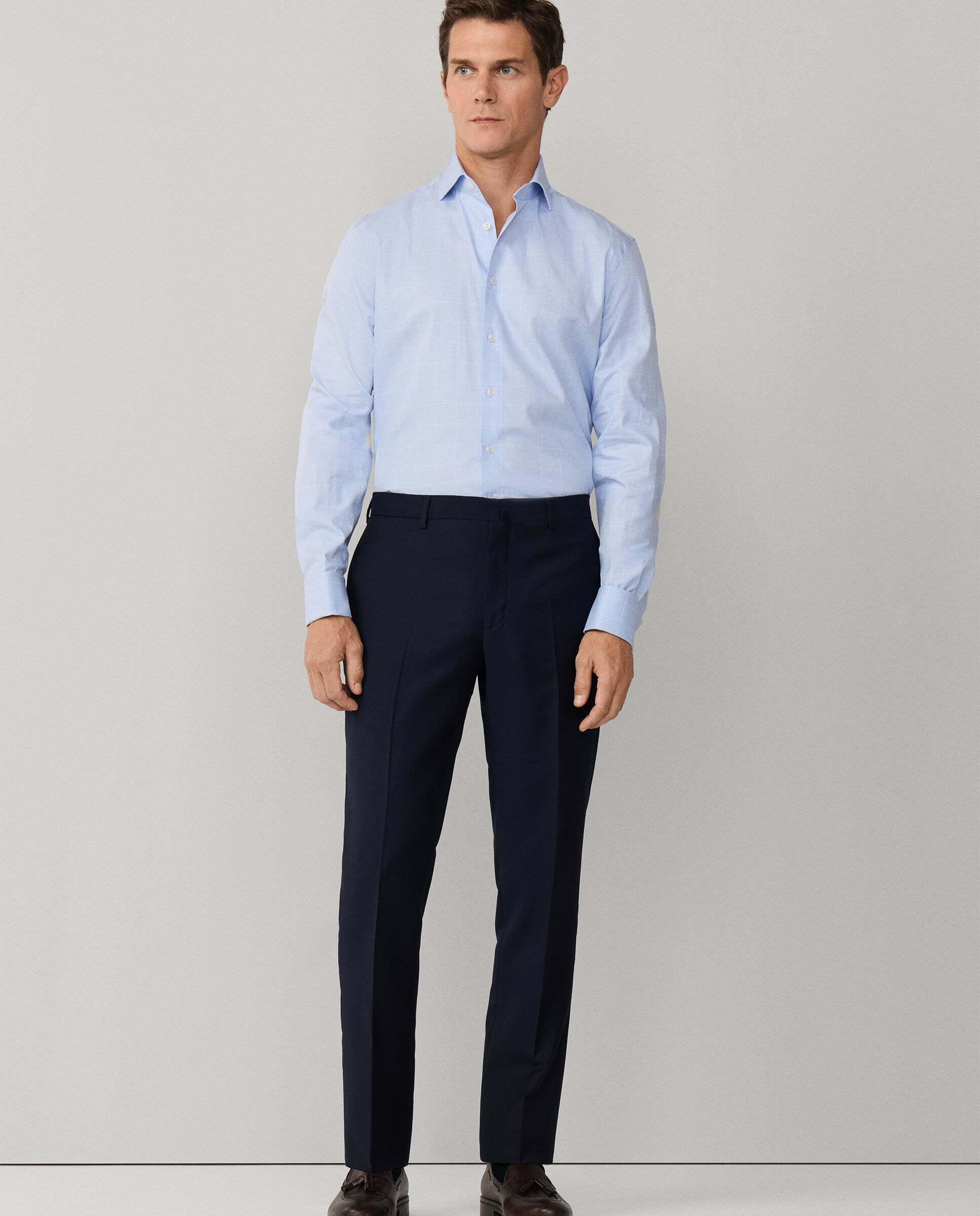 Pantalón de traje de lana - Hackett - tejido en inglaterra - Azul Azul-2