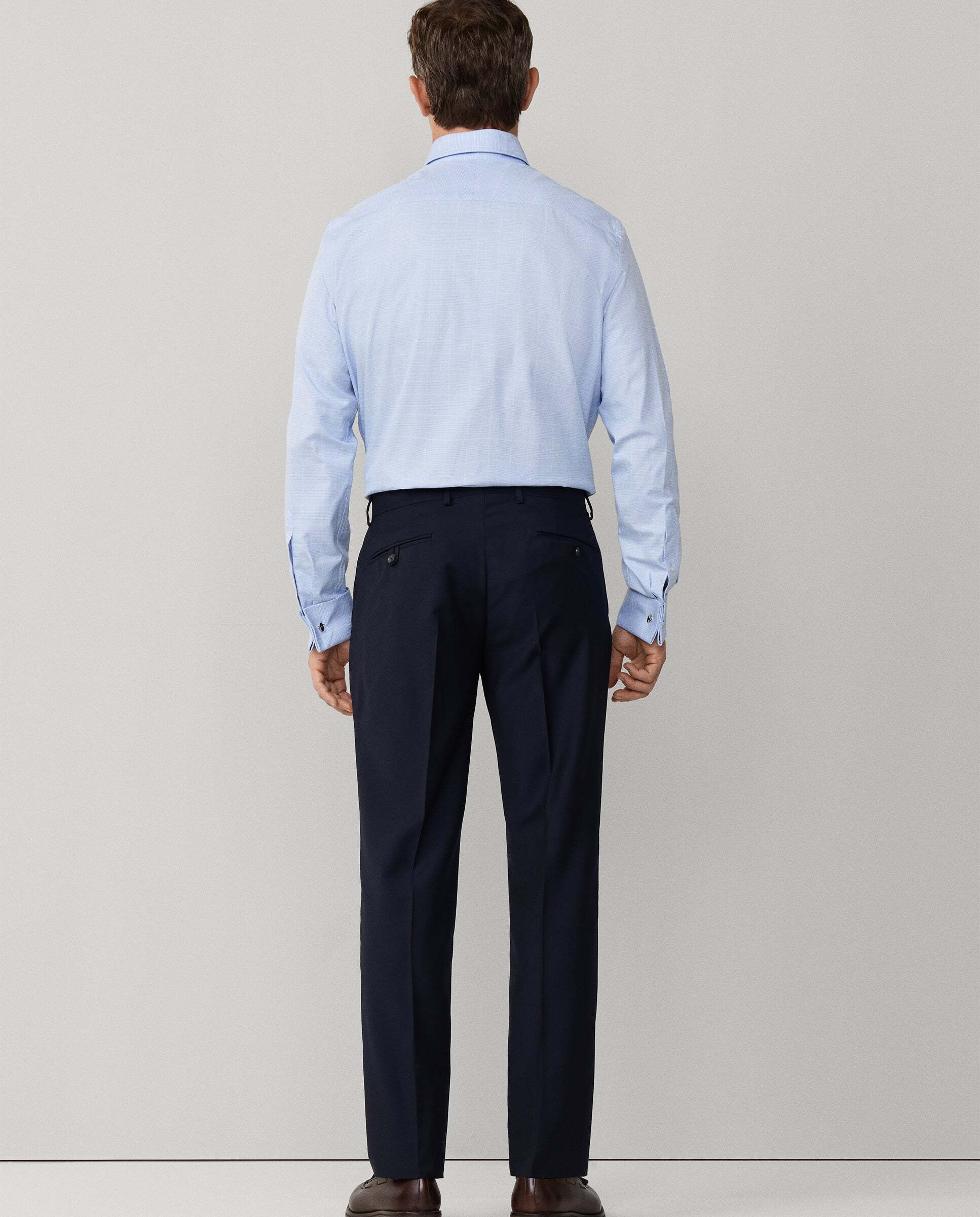 Pantalón de traje de lana - Hackett - tejido en inglaterra - Azul Azul-3